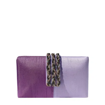 Simitri Women's Pink / Purple Iris Clutch