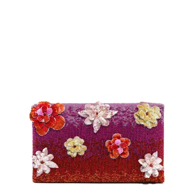 Simitri Women's Pink / Purple Pink Pearly Clutch In Multi