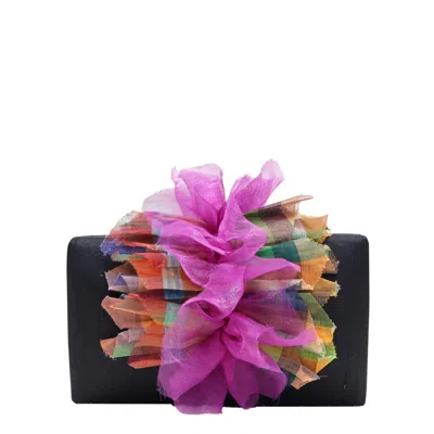 Simitri Women's Purple / Black Purple Haze Angel Clutch In Multi