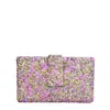 Simitri Women's Purple / Gold Aster Kitsch Clutch In Multi