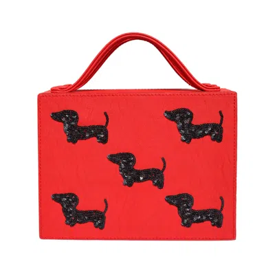 Simitri Women's Red / Black Red Bellina Briefcase Bag