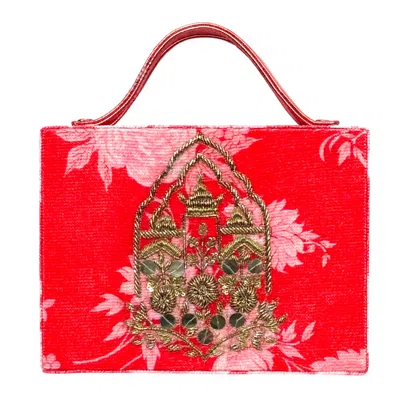 Simitri Women's Red Palace Briefcase Bag