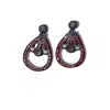 Simitri Women's Red Ruby Mirage Earrings In Black