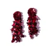 Simitri Women's Red Scarlet Cascade Earrings In Red