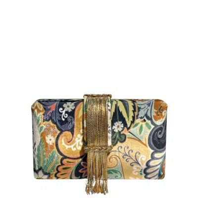 Simitri Women's Regal Fringe Clutch In Yellow