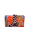 Simitri Printed Braid Clutch In Orange