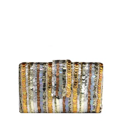 Simitri Women's Silver / Gold Kira Kira Clutch In Multi