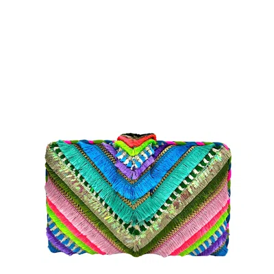 Simitri Women's Tropical Frill Clutch