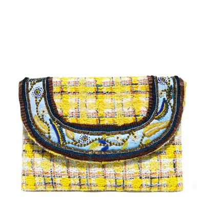 Simitri Women's Yellow Canary Tweed Envelope