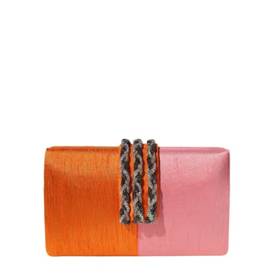 Simitri Women's Yellow / Pink Mango Clutch In Multi
