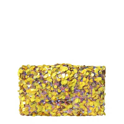 Simitri Women's Yellow / Silver Lemon Kitsch Clutch In Multi