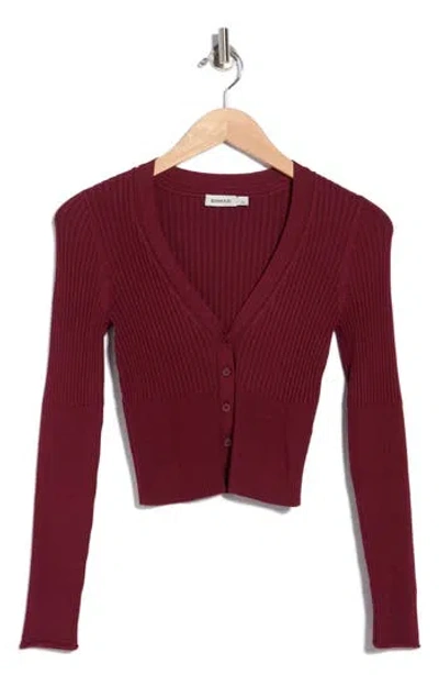 Simkhai Ailany Ribbed Cardigan In Red