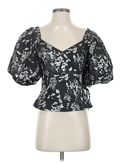 Pre-owned Simkhai 3/4 Sleeve Blouse In Black