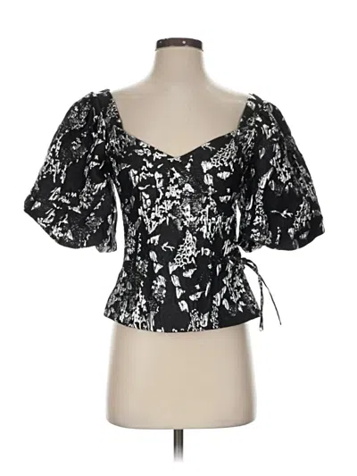 Pre-owned Simkhai 3/4 Sleeve Blouse In Black