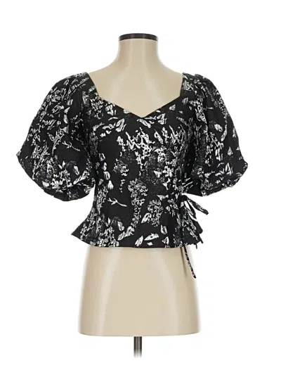 Pre-owned Simkhai 3/4 Sleeve Blouse In Black