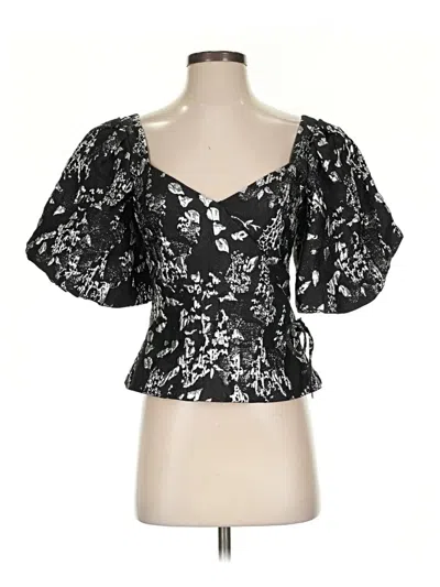 Pre-owned Simkhai 3/4 Sleeve Blouse In Black