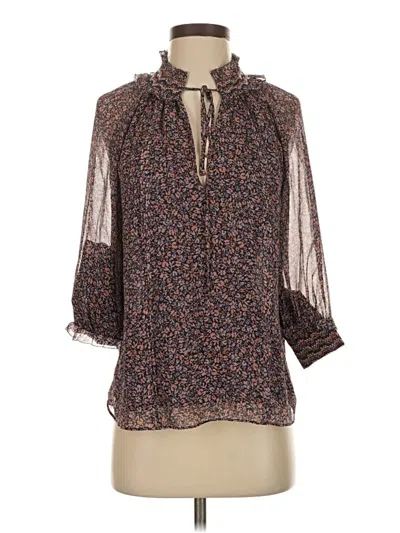 Pre-owned Simkhai 3/4 Sleeve Blouse In Brown