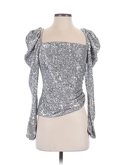 Pre-owned Simkhai 3/4 Sleeve Blouse In Silver