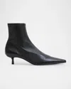 Simkhai 75mm Katya Stretch Leather Ankle Boots In Black