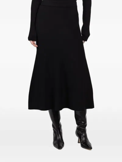 Simkhai A-line Midi Skirt In Black