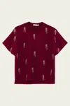 Simkhai Abelia Embellished Top In Oxblood In Burgundy