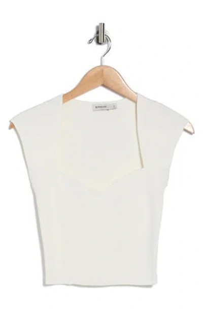 Simkhai Abia Ribbed Crop Top In White
