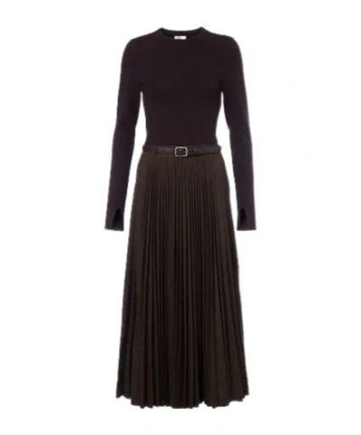 Simkhai Abilene Checked Ribbed-knit Pleated Midi Dress In Multi