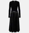 Simkhai Abilene Knitted Pleated Midi Dress In Black