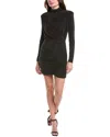 Simkhai Abrah Mock Neck Mini Dress In Black