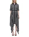Simkhai Abrielle Geometric-print Midi Dress In Black