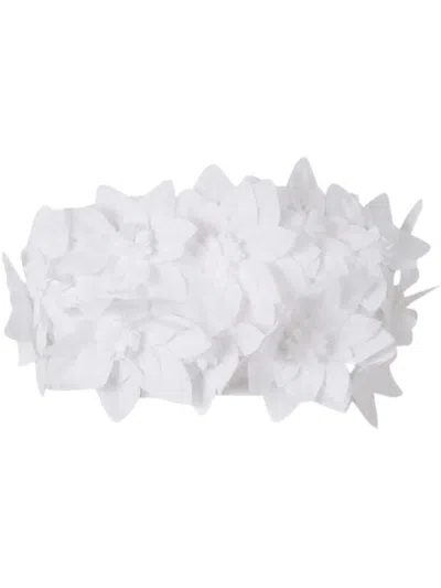 Simkhai Abril Floral Bustier Top In White