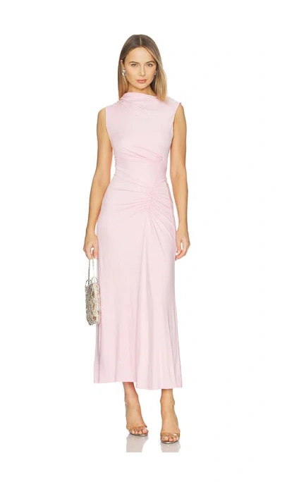 Simkhai Acacia Draped Jersey Dress In Pink
