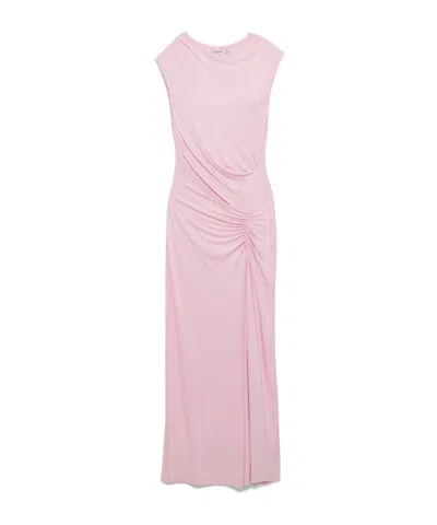 Simkhai Acacia Draped Jersey Midi Dress In Tulip In Pink