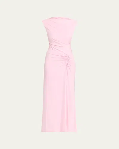 Simkhai Acacia Draped Jersey Dress In Pink