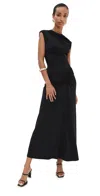 Simkhai Acacia Sleeveless Gathered Midi Dress In Black
