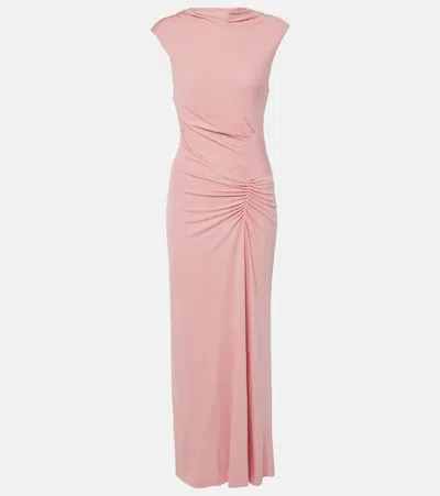 SIMKHAI ACACIA RUCHED JERSEY MAXI DRESS
