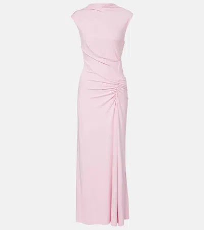 Simkhai Acacia Draped Jersey Dress In Pink