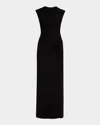 Simkhai Acacia Sleeveless Gathered Midi Dress In Black