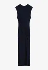 Simkhai Acacia Sleeveless Gathered Midi Dress In Blue