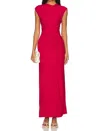 Simkhai Acacia Sleeveless Midi Dress In Cherry In Red