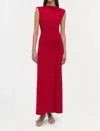 Simkhai Acacia Sleeveless Midi Dress In Crimson In Red