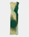 Simkhai Acacia Tie-dyed Ruched Stretch-jersey Midi Dress In Multi
