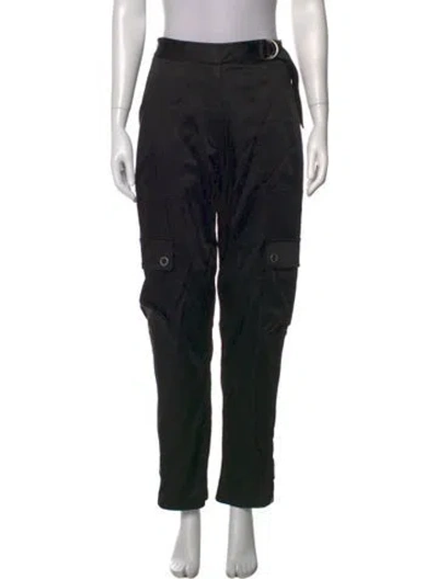 Pre-owned Simkhai Acetate Straight Leg Pants In Black