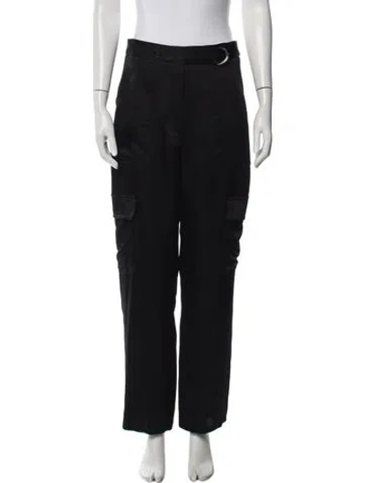 Pre-owned Simkhai Acetate Straight Leg Pants In Black