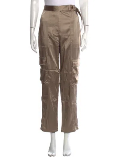 Pre-owned Simkhai Acetate Straight Leg Pants In Neutrals