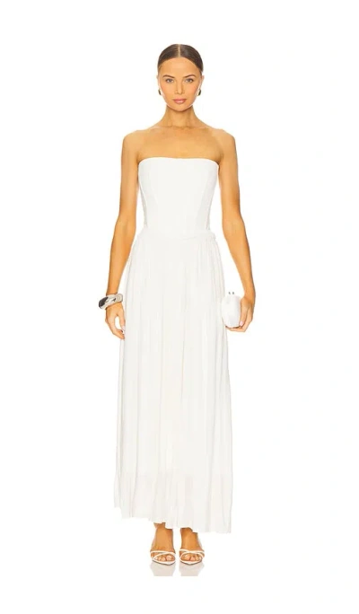 Simkhai Adalys Bustier Midi Dress In 象牙白