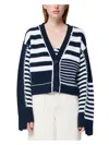 Simkhai Adara Wool And Cashmere Stripe Cardigan In Blue