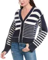 Simkhai Adara Wool And Cashmere Stripe Cardigan In Blue