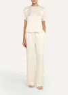 Simkhai Addison Combo T-shirt In Cream In Animal Print