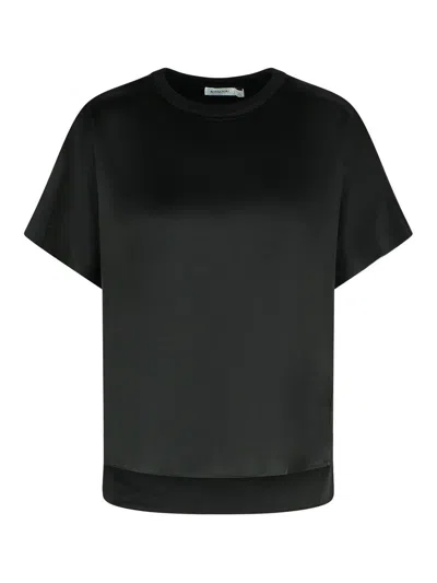 SIMKHAI ADDY BLACK ACETATE BLEND T-SHIRT